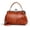 Brown, variant on Women Vintage Hollow Handbag Oil Leather Shoulder Crossbody Bag Clutch Satchel Purse with Kiss Lock Closure
