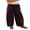 Purple, variant on Womens Striped Pants Casual Loose Fit Stylish Side Strap Elastic Mid Rise Wide Leg Trousers
