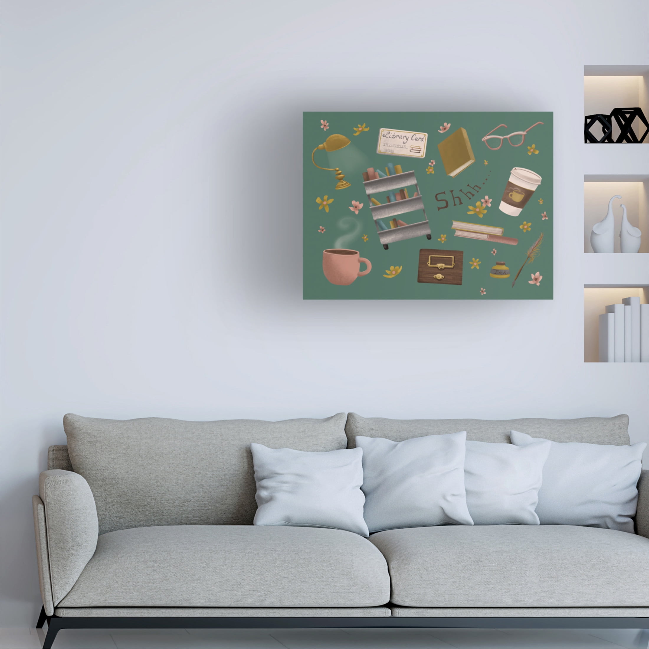 Canvas Wall Art - Christine Rotolo 'Librarian 1' Wall Art for Living Room, Bedroom, or Office Décor by Trademark Fine Art - 47 x 35 Inches