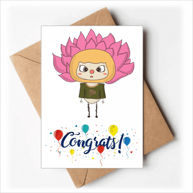 Plant Lotus powder Water libélula Beauty uu Sobre de la Carta de felicitación de la tarjeta de matrimonio