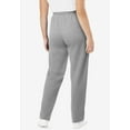 thumbnail image 2 of Woman Within Plus Size Tall Cotton French Terry Straight-Leg Pull-On Side-Stripe Pants, 2 of 3