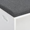 thumbnail image 6 of Farini Small Shoe Bench with Cushion, Shoe Storage Bench with Seating, Seat Shoe Rack for Entryway, White-Dark Gray, 6 of 9