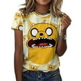 thumbnail image 3 of Adventure Time Womens T-Shirt Round Neck Short Sleeve Tee Shirts Summer Breathable Tops Blouse 3XL, 3 of 8