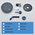 thumbnail image 6 of TVTIUO Shower System Matte Black Rain Shower Faucet Set with 8" Rainfall Shower Head,Single Handle Shower Fixtures Shower Kit, 6 of 9