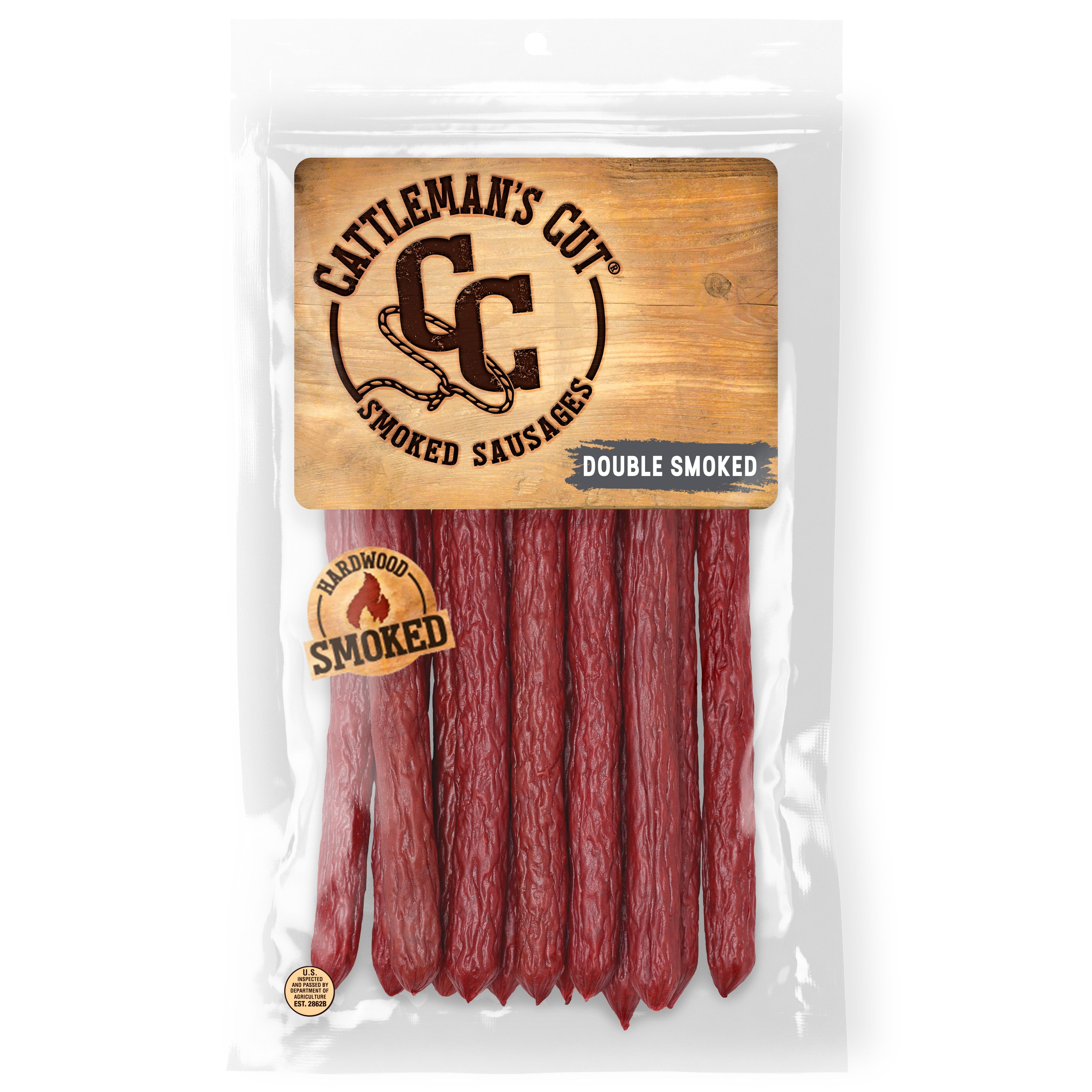 Cattleman's Cut Double Smoked Stick, Smoked Sausages, 12 Oz