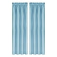 thumbnail image 2 of HCBY 2PCS Modern Solid Blackout Thermal Curtains - Grommet Window Drapes for Bedroom, Living Room & Kitchen | 84"x38" 100% Polyester Fabric in Light Blue | Single Panel, Energy Efficient, 2 of 5