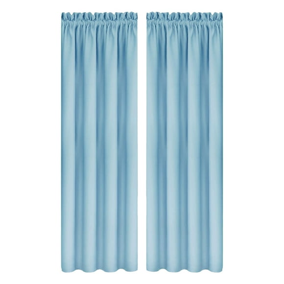 Cortinas opacas | Seda de color sólido estilo escandinavo | Aislamiento térmico y ahorro energético | Reducción de ruido y sonido | Uso en dormitorio y cocina | Set de 2 paneles | Instalación