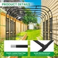 thumbnail image 6 of NAIZEA Garden Arch Trellis for Climbing Plants, 79'' L x 87'' H Large Garden Arch Arbor Trellis for Climbing Plants Outdoor - Garden Arch for Lawn, Party, Ceremony Wedding Decoration, Black, 6 of 13