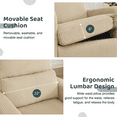 thumbnail image 7 of Aemeios Swivel Manual Recliner Chair Corduroy Fabric Nursery Glider Rocker Recliner, Camel, 7 of 7