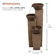 thumbnail image 4 of Alpine Corporation 35" Tall Outdoor Layered 3 Tiered Pots Fountain, 4 of 11