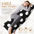 Body Pillow Cover Black and White Polka Dot Body Pillow Cover with