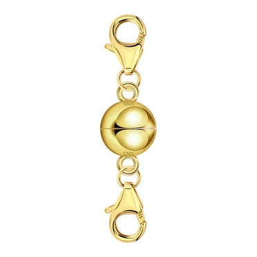 14K Gold Plated Necklace Clasps and Closures 925 Sterling Silver Double Lobster Clasp Jewelry Clasps for Necklaces