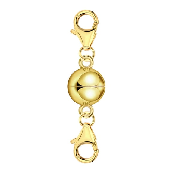 14K Gold Plated Necklace Clasps and Closures 925 Sterling Silver Double Lobster Clasp Jewelry Clasps for Necklaces