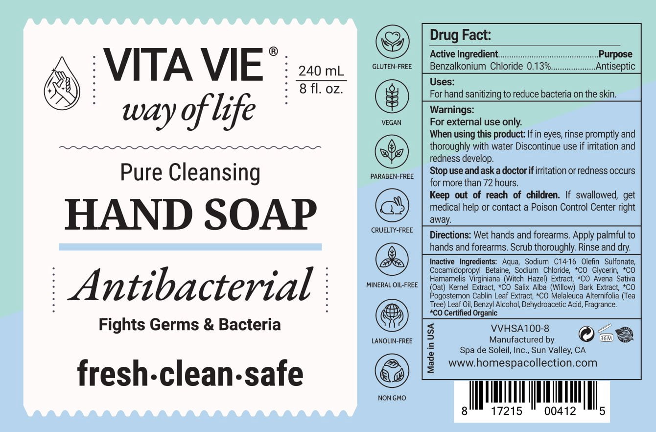 Vita Vie Antibacterial Hand Soap, 8 oz (3-Pack)