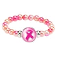 thumbnail image 1 of Cancer Awareness Bracelet Ribbon Charm Jewelry For Women Support Strength Inspirational, 1 of 3