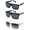 Black Smoke & White & Rubber Navy, variant on Flat Top Square Classic Frame Womens Mens Unisex Vintage High Quality Fashion Sunglasses