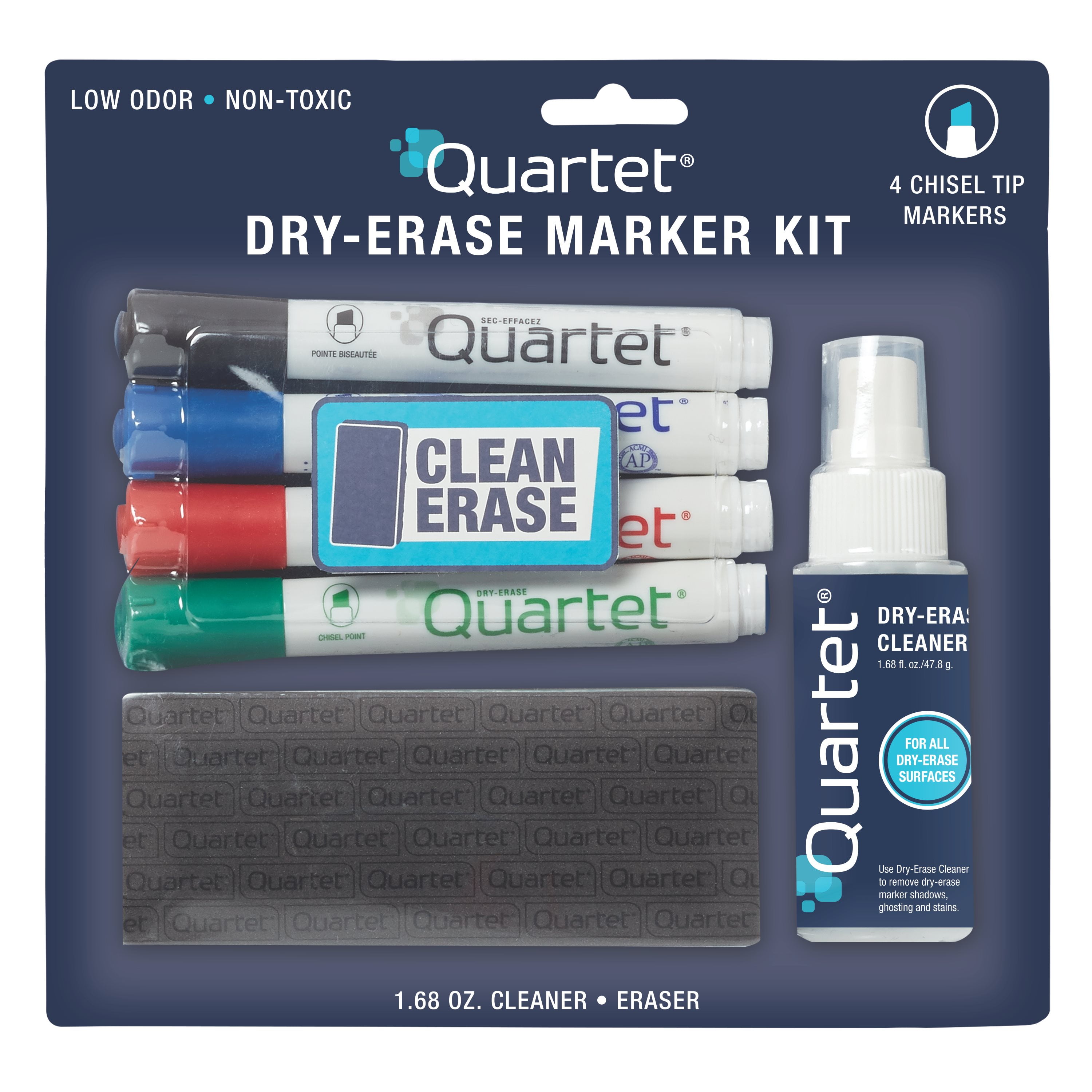 Quartet Classic DryErase Kit, Chisel Tip Markers, Assorted Colors