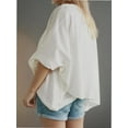 thumbnail image 6 of Women's T-shirt Round neck short-sleeved casual tops Elegant solid colour T-shirt tops, 6 of 6