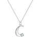 thumbnail image 1 of 26 Initial Alphabet Shape Rhinestone Collar para Mujeres Collares para Mujeres A Z 26 Alphabet Initial Silver Collares para Mujeres Niñas, 1 of 4