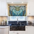 thumbnail image 5 of Yayeee Kitchen Curtains Tier Pair Light Filtering 27"x36" Rod Pocket Short Cafe Window Panel, Yellow Tree, 5 of 7