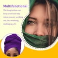 thumbnail image 6 of Thinsont Turban Knot Simple Style Hijab Multipurpose Beanie Stretch Headscarf Breathable Loss Bonnet Headwear for Women Accessories Dark purple, 6 of 7
