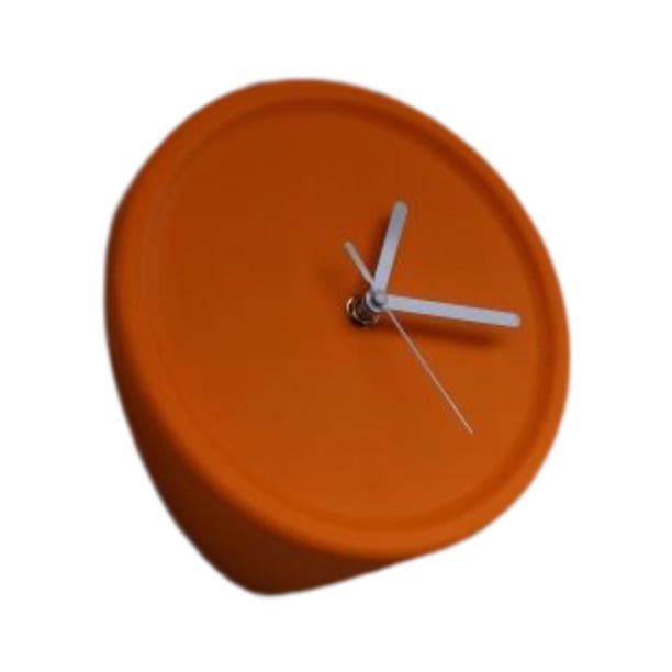 Reloj de pared de esquina interior Decoración de pared Reloj colgante decorativo simple redondo Naranja