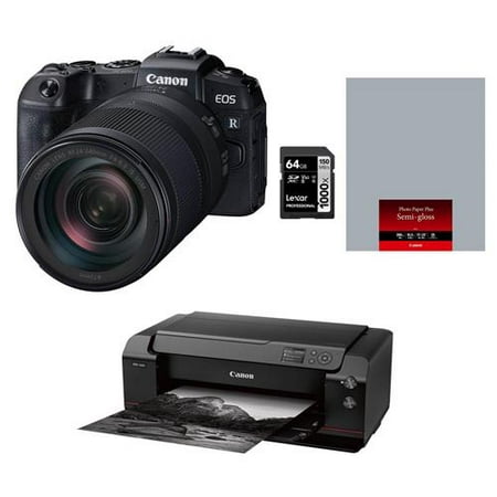 Canon EOS RP 26.2MP Full-Frame Mirrorless Camera with RF 24-240mm f/4-6.3 IS USM Lens - Bundle With Canon imagePROGRAF PRO-1000 17
