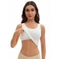 thumbnail image 4 of Unique Bargains Women's Wide Strap Camisoles with Built-In Padded Bras 2XL White, 4 of 6