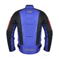 thumbnail image 2 of Men’s Cordura Textile Motorcycle Riding Jacket – Waterproof Touring Coat with EVA Foam Armor Padding Blue Size-XL, 2 of 7