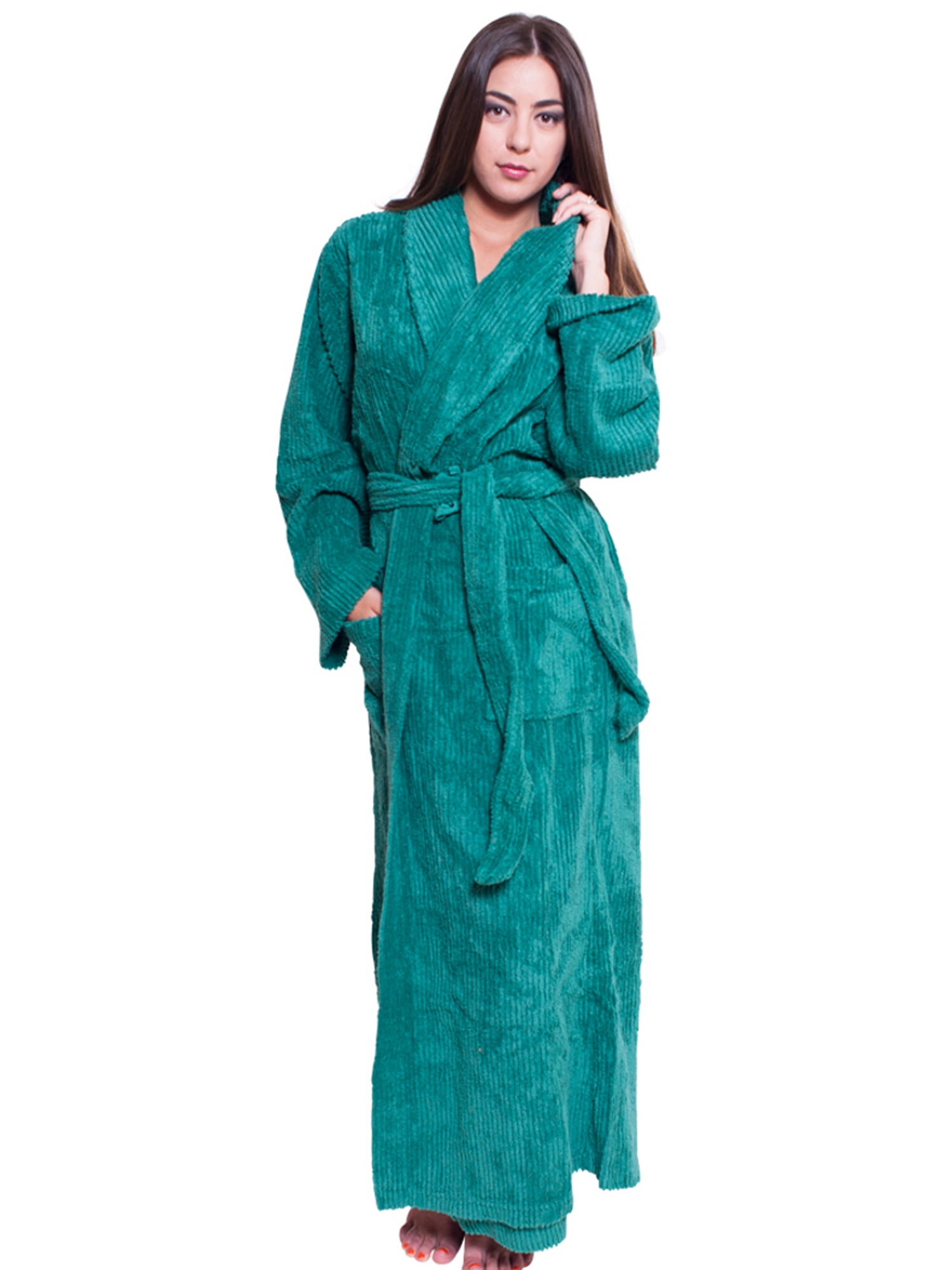 NDK New York Full Length Chenille Robe 100 cotton