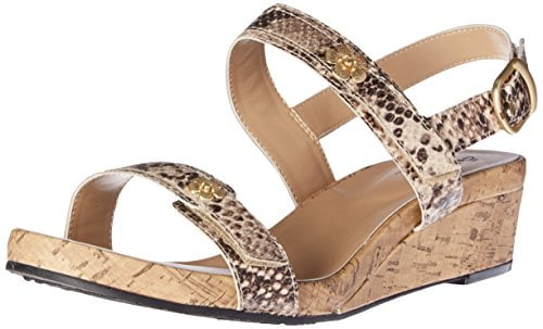 Soft Style by Hush Puppies Women's Ocean Wedge Sandal, Bone Python, 6.5 M U