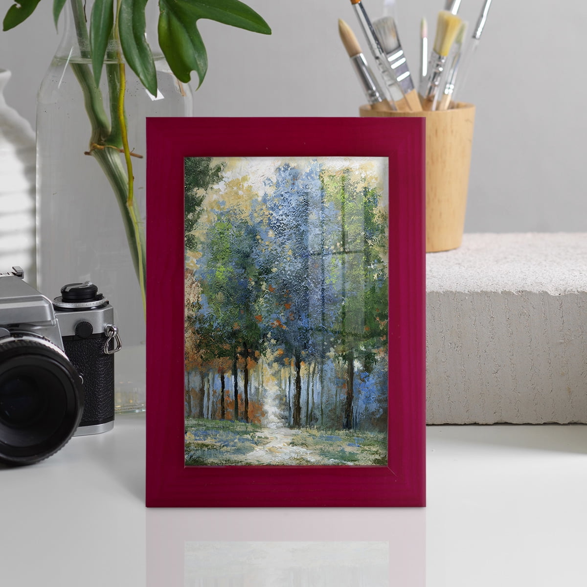 Afternoon Light -Framed Print w/glass-Cherry Red