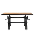 thumbnail image 6 of Modway Genuine 60" Crank Adjustable Height Dining Table and Computer Desk in Black Natural, 6 of 10