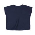 thumbnail image 2 of Alfani Womens Solid Scoop Neck Basic T-Shirt, Blue, X-Large, 2 of 2