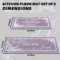 thumbnail image 2 of Purple Floral Kitchen Mats for Floor Set of 2, Floor Mat Carpet Runner Area Rug Washable, Lavender Home Kitchen Decor and Accessories Stuff, 17x30 and 17x47 Inch, 2 of 6