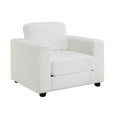 thumbnail image 6 of Oversized Accent Chair, Modern Chenille Fabric Upholstered Sofa Chair with Widen Arms, Comfy Armchair Reading Chair for Living Room Bedroom Office, Ivory, 6 of 10