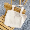 thumbnail image 4 of LNGOOR Medium Shopper Bag Pocket Front Minimalist Preppy, 4 of 6