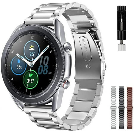 for Samsung Galaxy Watch 3 45mm / Watch 46mm / Gear S3 Frontier / Gear S3 Classic, Premium Stainless Steel