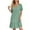 Mint Green, variant on Spring Sale 2024!Hontri Womens Dresses Summer Dress Women's Linen Dresses Casual T Shirt Dress Short Sleeve V Neck Midi Dress A Line Green,Xxl