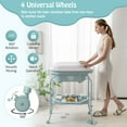 thumbnail image 6 of Babyjoy Changing Table with Bathtub Folding Portable Diaper Station Steel 0-12 Months PP Blue, 6 of 11