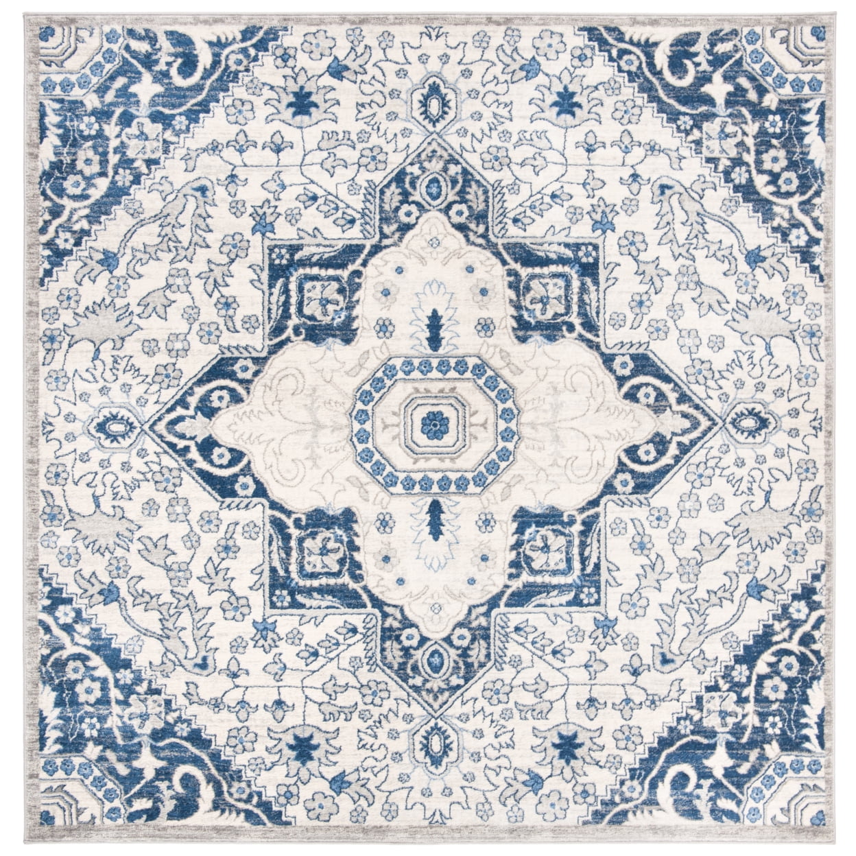 SAFAVIEH Brentwood Trecia Oriental Area Rug, Cream/Blue, 5'3" x 7'6"