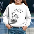 thumbnail image 2 of Zshosam Toddler Sweatshirt Girls Crewneck Sweatshirts Kids Long Sleeve Shirts Tops Fall Pullover Clothes for Girls,White 4 Years, 2 of 4