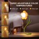 thumbnail image 5 of Lámpara de escritorio inalámbrica de flores | Luz LED recargable ajustable de cuello de ganso con puerto USB, 3 modos de color, regulación sin escalones, 16" de alto, rosa/rojo/amarillo/naranja, 5 of 8