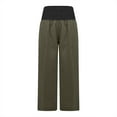 thumbnail image 4 of Timegard Capri Pants for Women Wide Leg Elastic High Waisted Smocked Casual Crop Trousers with Pockets, 4 of 6