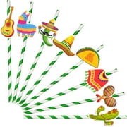 4E's Novelty 28 Pack Kids Fiesta Party Drinking Paper Straws – Cinco De Mayo Fiesta Party Favors & Decorations