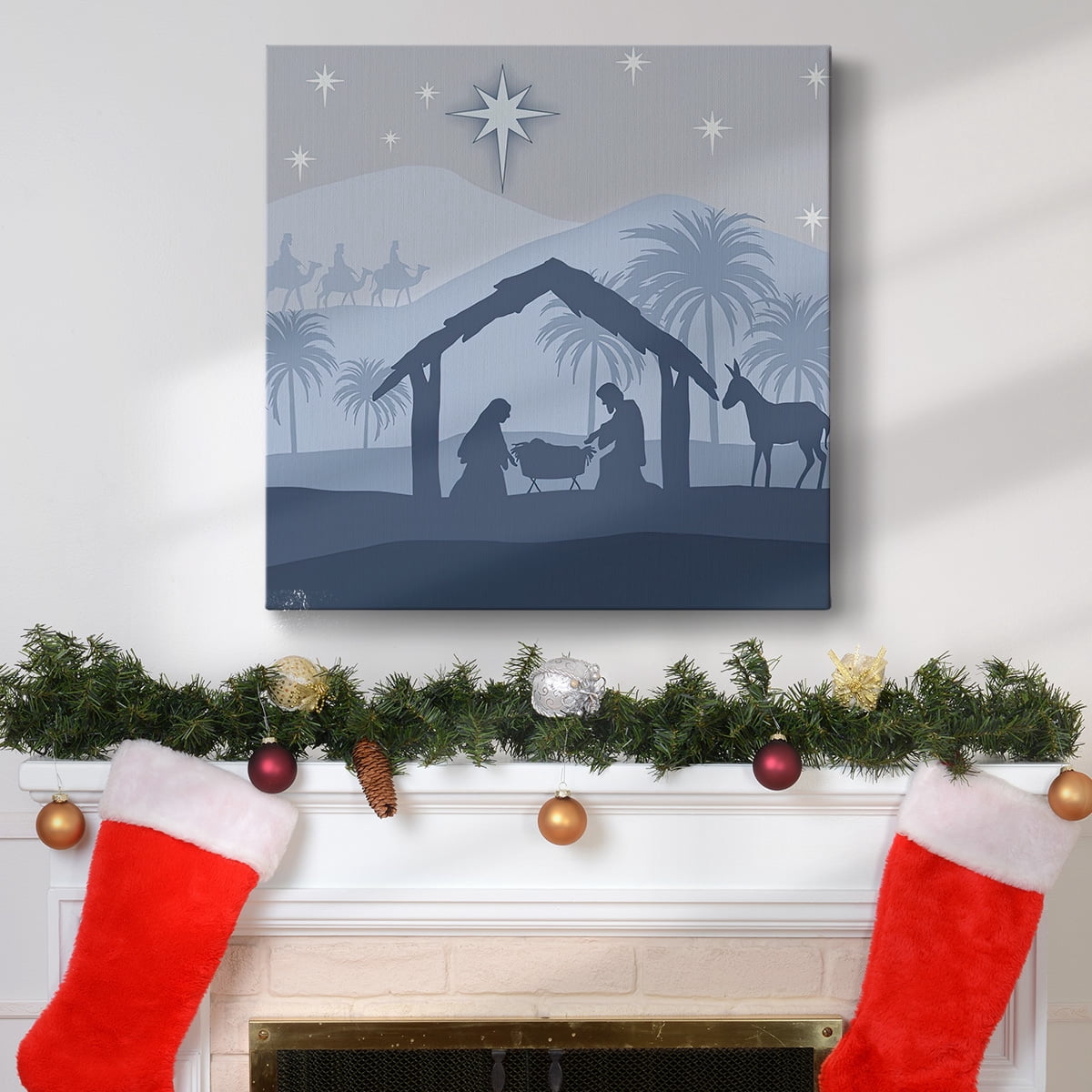 Blue Nativity II- Gallery Wrapped Canvas