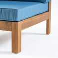 thumbnail image 6 of GDF Studio Cascada Outdoor Acacia Wood 10 Seater Sectional Sofa Set, Teak and Blue, 6 of 8