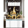 thumbnail image 6 of No Hook Cloth Fabric Shower Curtain with Snap in Liner, Yellow Gnomes Waterproof Shower Curtains Set with See Through Top Window, Sunflower Bee Brown Wood Abstract Art Bath Curtains Shower 48"x72", 6 of 6