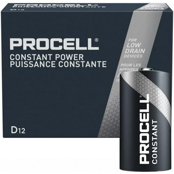 Procell Alkaline Constant Power D, 1.5v, (Pack of 12)