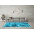 thumbnail image 3 of Ahgly Company Indoor Rectangle Abstract Light Blue Modern Area Rugs, 2' x 3', 3 of 4